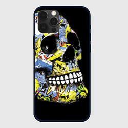 Чехол для iPhone 12 Pro Max Graffiti - Skull, цвет: 3D-черный