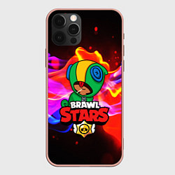 Чехол для iPhone 12 Pro Max BRAWL STARS LEON, цвет: 3D-светло-розовый