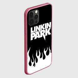 Чехол для iPhone 12 Pro Max Linkin Park: Black Flame, цвет: 3D-малиновый — фото 2