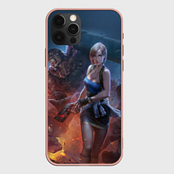 Чехол для iPhone 12 Pro Max RESIDENT EVIL 3, цвет: 3D-светло-розовый