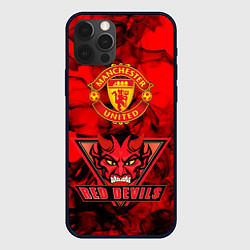 Чехол для iPhone 12 Pro Max Manchester United, цвет: 3D-черный