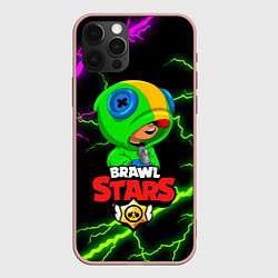 Чехол для iPhone 12 Pro Max BRAWL STARS LEON, цвет: 3D-светло-розовый