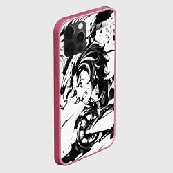 Чехол для iPhone 12 Pro Max KIMETSU NO YAIBA, цвет: 3D-малиновый — фото 2