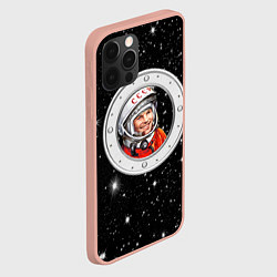 Чехол для iPhone 12 Pro Max Юрий Гагарин звездное небо, цвет: 3D-светло-розовый — фото 2