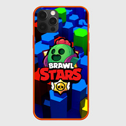 Чехол для iPhone 12 Pro Max BRAWL STARS SPIKE, цвет: 3D-красный