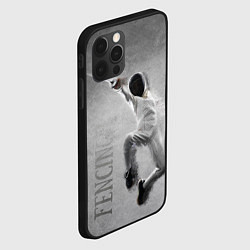 Чехол для iPhone 12 Pro Max Fencing, цвет: 3D-черный — фото 2