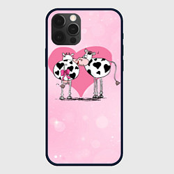 Чехол iPhone 12 Pro Max Влюбленные коровы
