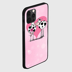 Чехол для iPhone 12 Pro Max Влюбленные коровы, цвет: 3D-черный — фото 2