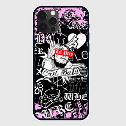 Чехол для iPhone 12 Pro Max LIL PEEP, цвет: 3D-черный