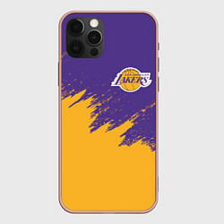 Чехол для iPhone 12 Pro Max LA LAKERS, цвет: 3D-светло-розовый