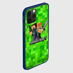 Чехол для iPhone 12 Pro Max MINECRAFT, цвет: 3D-тёмно-синий — фото 2