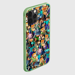 Чехол для iPhone 12 Pro Max MINECRAFT ПЕРСОНАЖИ, цвет: 3D-салатовый — фото 2