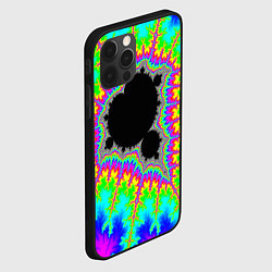 Чехол для iPhone 12 Pro Max Фрактальная кислотная черная дыра - множество Манд, цвет: 3D-черный — фото 2