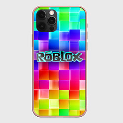 Чехол для iPhone 12 Pro Max Роблокс, цвет: 3D-светло-розовый