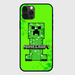 Чехол для iPhone 12 Pro Max MINECRAFT, цвет: 3D-черный