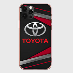 Чехол для iPhone 12 Pro Max TOYOTA, цвет: 3D-светло-розовый