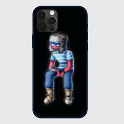 Чехол для iPhone 12 Pro Max CountryHumans - Россия, цвет: 3D-черный