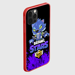 Чехол для iPhone 12 Pro Max Brawl stars leon оборотень, цвет: 3D-красный — фото 2