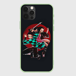 Чехол для iPhone 12 Pro Max KIMETSU NO YAIBA, цвет: 3D-салатовый