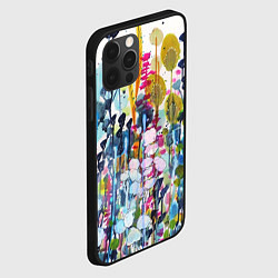 Чехол для iPhone 12 Pro Max Watercolor Flowers, цвет: 3D-черный — фото 2