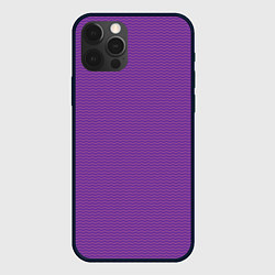 Чехол для iPhone 12 Pro Max Фиолетовая волна, цвет: 3D-черный