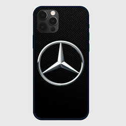 Чехол для iPhone 12 Pro Max MERCEDES-BENZ CARBON, цвет: 3D-черный