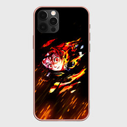 Чехол для iPhone 12 Pro Max KIMETSU NO YAIBA, цвет: 3D-светло-розовый