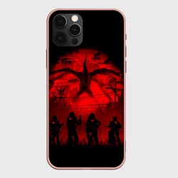 Чехол для iPhone 12 Pro Max STRANGER THINGS, цвет: 3D-светло-розовый