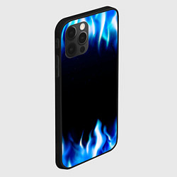 Чехол для iPhone 12 Pro Max Синий Огонь, цвет: 3D-черный — фото 2