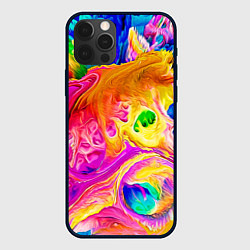 Чехол для iPhone 12 Pro Max TIE DYE, цвет: 3D-черный