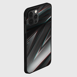 Чехол для iPhone 12 Pro Max GEOMETRY STRIPES GLITCH, цвет: 3D-черный — фото 2