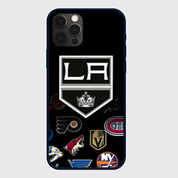 Чехол для iPhone 12 Pro Max NHL Los Angeles Kings, цвет: 3D-черный