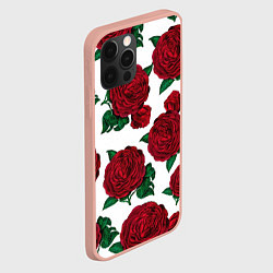 Чехол для iPhone 12 Pro Max Винтажные розы, цвет: 3D-светло-розовый — фото 2