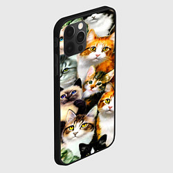 Чехол для iPhone 12 Pro Max КОТЫ, цвет: 3D-черный — фото 2