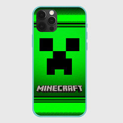 Чехол для iPhone 12 Pro Max Minecraft, цвет: 3D-мятный
