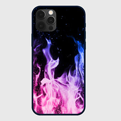 Чехол для iPhone 12 Pro Max НЕОНОВЫЙ ОГОНЬ, цвет: 3D-черный