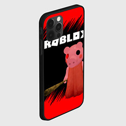 Чехол для iPhone 12 Pro Max Roblox Piggy, цвет: 3D-черный — фото 2