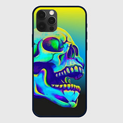 Чехол для iPhone 12 Pro Max Neon skull, цвет: 3D-черный