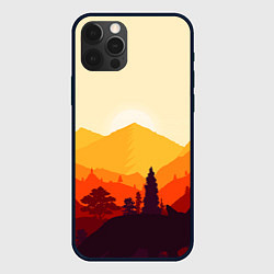 Чехол для iPhone 12 Pro Max Горы закат пейзаж лиса арт, цвет: 3D-черный