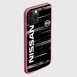 Чехол для iPhone 12 Pro Max NISSAN, цвет: 3D-малиновый — фото 2