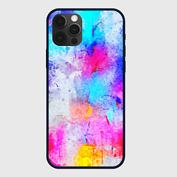 Чехол для iPhone 12 Pro Max НЕОНОВЫЕ ПОТЕРТОСТИ, цвет: 3D-черный