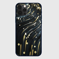 Чехол для iPhone 12 Pro Max Абстракция искры полосы боке, цвет: 3D-черный