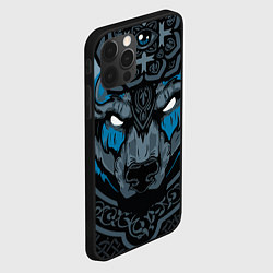 Чехол для iPhone 12 Pro Max Дикий медведь с узорами славянский, цвет: 3D-черный — фото 2