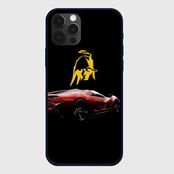 Чехол для iPhone 12 Pro Max Lamborghini - motorsport, цвет: 3D-черный