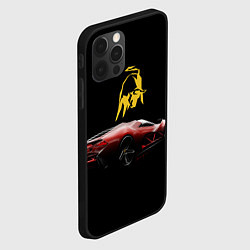 Чехол для iPhone 12 Pro Max Lamborghini - motorsport, цвет: 3D-черный — фото 2