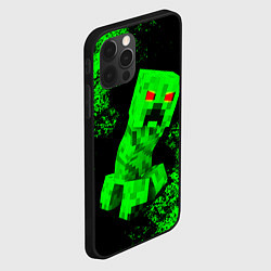 Чехол для iPhone 12 Pro Max MINECRAFT CREEPER, цвет: 3D-черный — фото 2