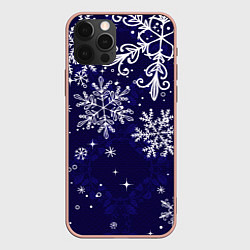 Чехол iPhone 12 Pro Max Новогодние снежинки