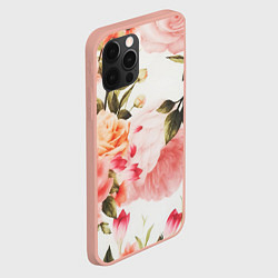 Чехол для iPhone 12 Pro Max Нежный букет, цвет: 3D-светло-розовый — фото 2