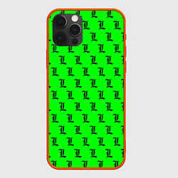 Чехол iPhone 12 Pro Max Эл паттерн зеленый