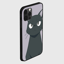 Чехол для iPhone 12 Pro Max Чёрный кот, цвет: 3D-черный — фото 2